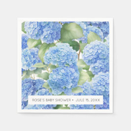 Hydrangea Blue Flowers Het is een Boy Baby shower Servet