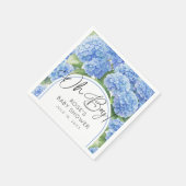 Hydrangea Blue Flowers Oh Boy Baby shower Servet (Hoek)