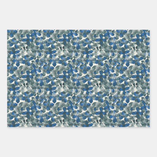 Hydrangea Blue Inpakpapier Vel (Voorkant 3)