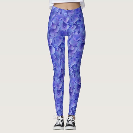 Hydrangea Blue Leggings (Voorkant)
