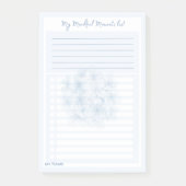 Hydrangea Blue 'My Mindful Moments Lists' door Lea Post-it® Notes (Voorkant)