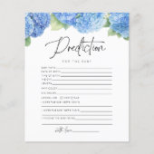 Hydrangea Blue Prediction voor Baby shower Spellet (Voorkant)