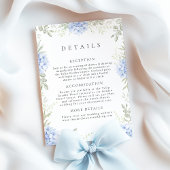 Hydrangea Blue Wedding Details Kaart
