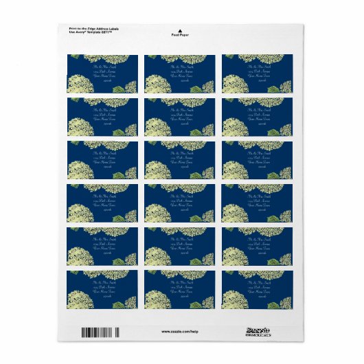 Hydrangea Blueberry Label (Full Sheet)