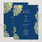 Hydrangea Blueberry Wedding Programme Programmakaart (Voorkant / Achterkant)