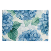 Hydrangea Blues Bloemschildering in Waterverf Bloe Kussensloop (Achterkant)