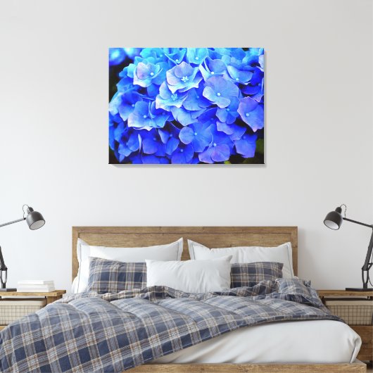 Hydrangea Blues Canvas Afdruk (Insitu (Slaapkamer))