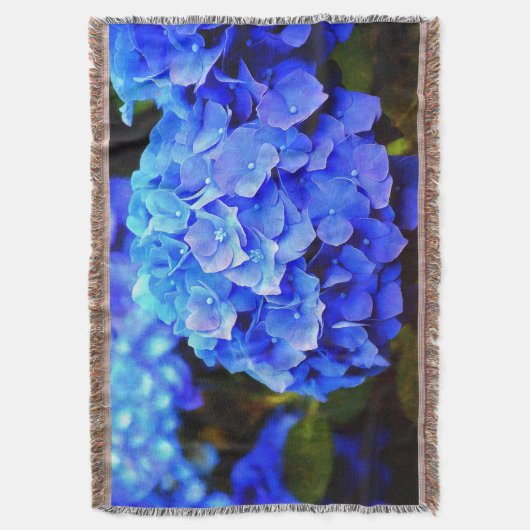 Hydrangea Blues Deken (Voorkant Verticaal)