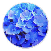 Hydrangea Blues Keramische Knop (Voorkant)