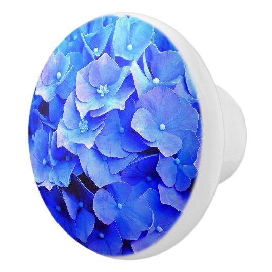 Hydrangea Blues Keramische Knop (Rechts)