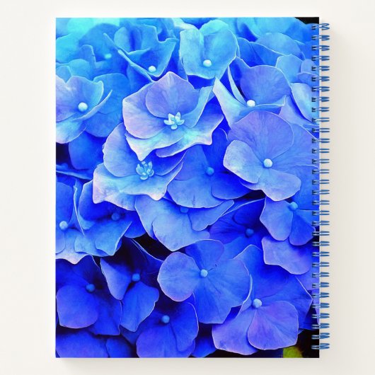 Hydrangea Blues Notitieboek (Achterkant)