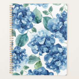 Hydrangea Blues | Watercolor Bloemen Bloem Patroon Planner