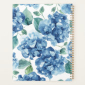 Hydrangea Blues | Watercolor Bloemen Bloem Patroon Planner (Achterkant)
