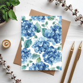 Hydrangea Blues | Watercolor Blooms Bloemkaart
