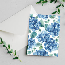Hydrangea Blues | Watercolor Blooms Bloemkaart