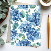 Hydrangea Blues | Watercolor Blooms Bloemkaart