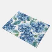 Hydrangea Blues | Waterverf Bloemen Bloem Patroon Deurmat (Schuin)