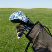 Hydrangea Blues | Waterverf Bloemen Bloem Patroon Golfheadcover (Insitu)