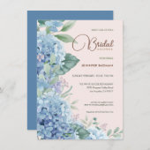 Hydrangea Blush Roze Stoffig Blauw Vrijgezellenfee Kaart (Voorkant / Achterkant)