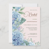 Hydrangea Blush Roze Stoffig Blauw Vrijgezellenfee Kaart (Voorkant)