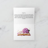 Hydrangea Boek Thema Bedankkaart (Binnen)