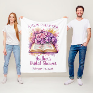 Hydrangea Boek Thema Bruidsdouche Fleece Deken