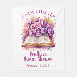 Hydrangea Boek Thema Bruidsdouche Fleece Deken