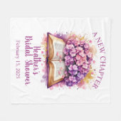 Hydrangea Boek Thema Bruidsdouche Fleece Deken (Voorkant (Horizontaal))