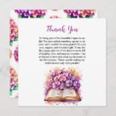 Hydrangea Boek Thema Dankkaart Bedankkaart (Voorkant / Achterkant)