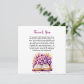 Hydrangea Boek Thema Dankkaart Bedankkaart (Staand voorkant)