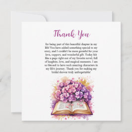 Hydrangea Boek Thema Dankkaart Bedankkaart