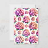 Hydrangea Boek Thema Dankkaart Kaart (Achterkant)