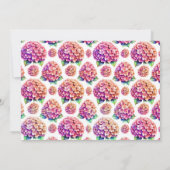 Hydrangea Boek Thema Datum Nacht Kaart (Achterkant)