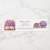 Hydrangea Boek Thema Waterfles Etiket (Enkel label)