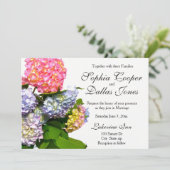 Hydrangea boeket bruiloft collectie bruiloft kaart (Staand voorkant)