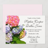 Hydrangea boeket bruiloft collectie bruiloft kaart (Voorkant / Achterkant)