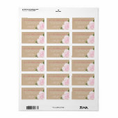 Hydrangea Boeket Bruiloft Label (Full Sheet)