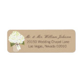 Hydrangea Boeket Bruiloft Label (Voorkant)
