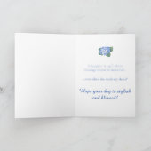 Hydrangea boeket dochter verjaardag kaart (Binnen)