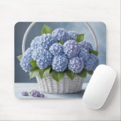 Hydrangea boeket in een mand muismat (Met muis)