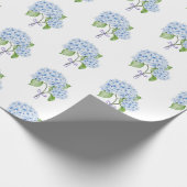 Hydrangea boog grandmillenial preppy floral cadeaupapier (Hoek)