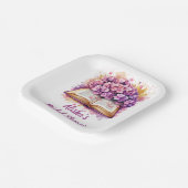 Hydrangea Book Theme Papieren Bordje (Gebogen)