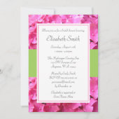 Hydrangea Border Pink Green Vrijgezellenfeest Kaart (Voorkant)