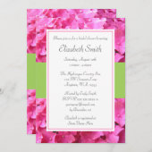 Hydrangea Border Pink Green Vrijgezellenfeest Kaart (Voorkant / Achterkant)