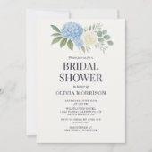 Hydrangea Botanical Eucalyptus Bridal Shower Kaart (Voorkant)