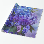 Hydrangea Bouquet Art Gift Wrap Cadeaupapier (Uitgerold)