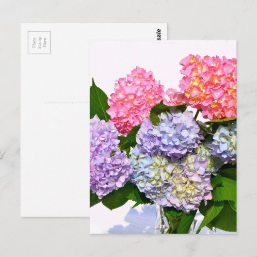 Hydrangea Bouquet Briefkaart (Voorkant / Achterkant)