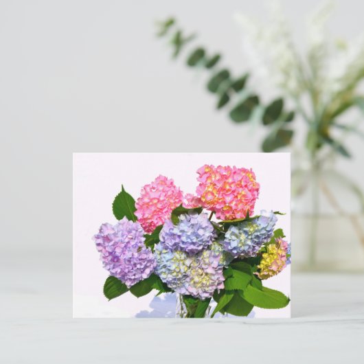 Hydrangea Bouquet Briefkaart (Staand voorkant)