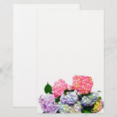 Hydrangea Bouquet Briefpapier (Voorkant / Achterkant)