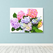 Hydrangea Bouquet Canvas Afdruk (Insitu (Houten vloer))